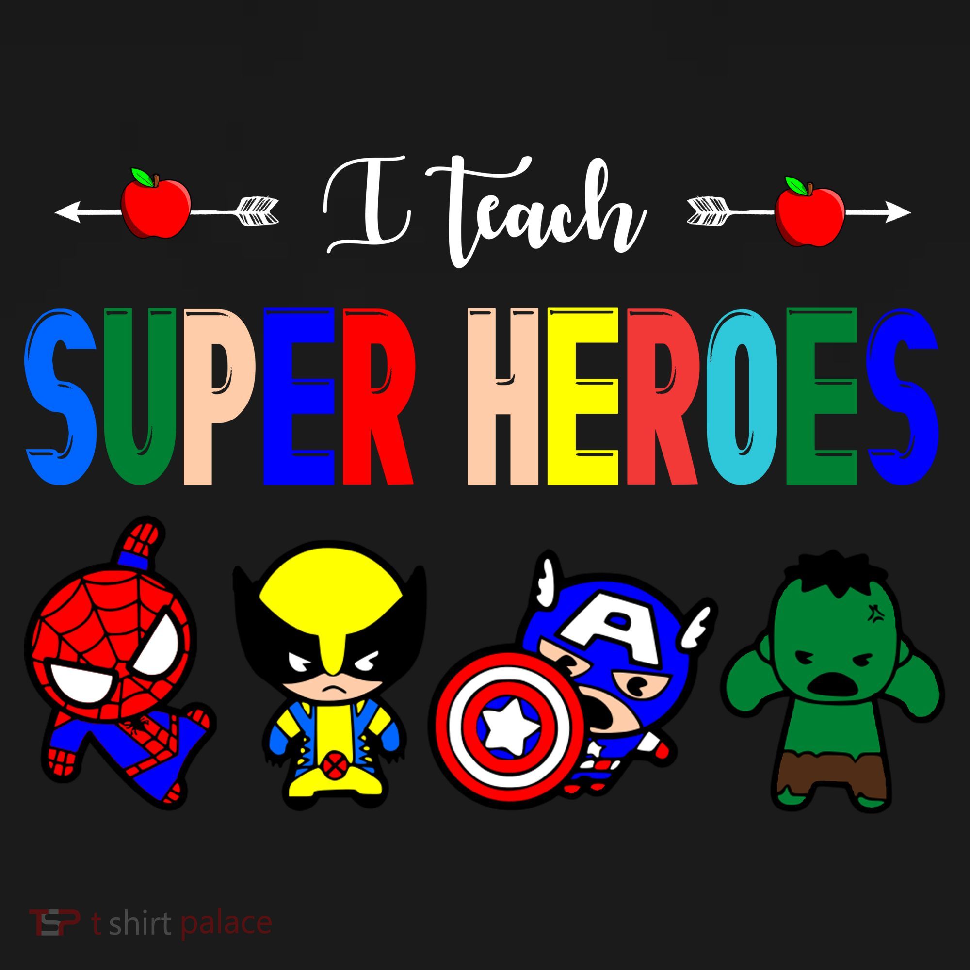 I Teacher Super Heroes Cute Superhero Characters Mousepad