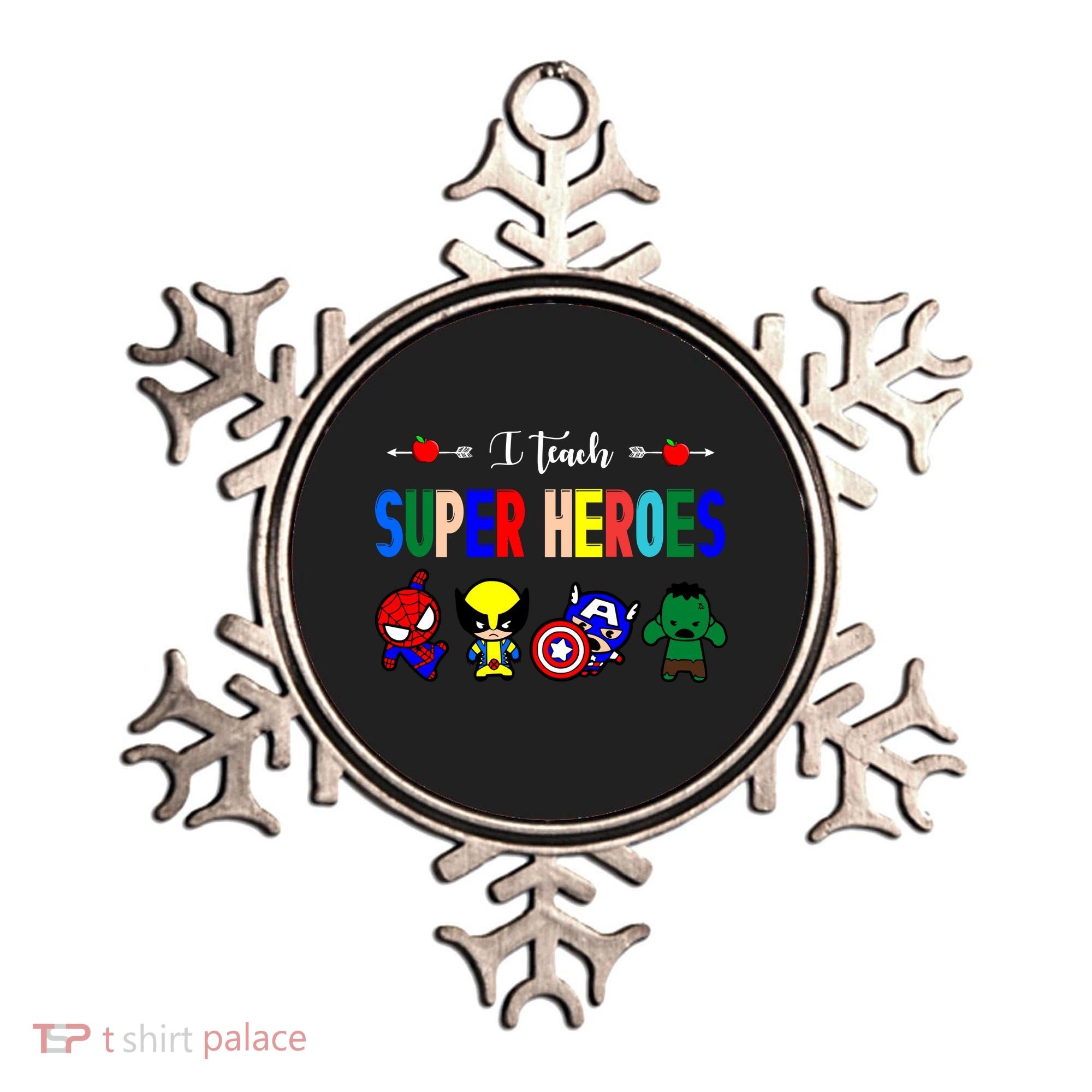 I Teacher Super Heroes Cute Superhero Characters Ornament