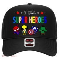 I Teacher Super Heroes Cute Superhero Characters Hat thumb 0