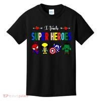 I Teacher Super Heroes Cute Superhero Characters Kids T-Shirt thumb 0