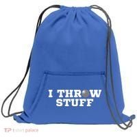 I Throw Stuff Shot Put Athlete Throwing Sweatshirt Cinch Pack Bag thumb 0