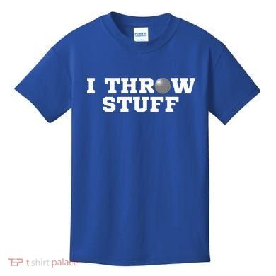 I Throw Stuff Shot Put Athlete Throwing Kids T-Shirt