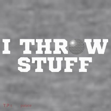 I Throw Stuff Shot Put Athlete Throwing Women's Racerback Cropped Tank