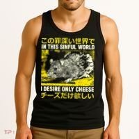 In This Sinful World I Desire Only Cheese Rat Japanese Tank Top thumb 3
