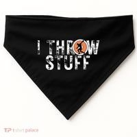 I Throw Stuff Discus Track And Field Athlete Throwers Gifts USA-Made Doggie Bandana thumb 0