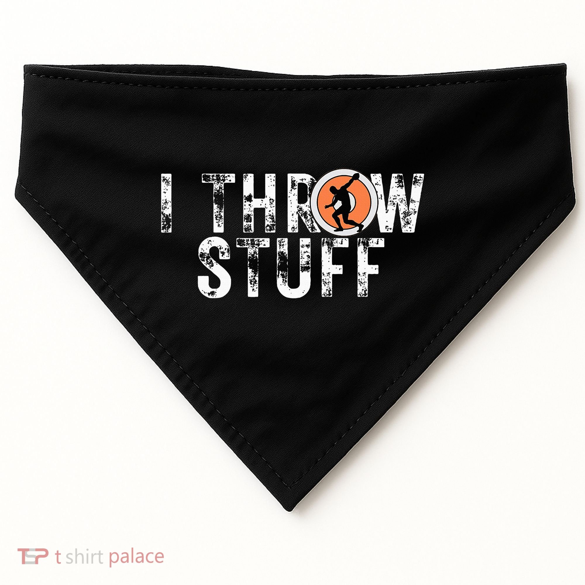 I Throw Stuff Discus Track And Field Athlete Throwers Gifts USA-Made Doggie Bandana