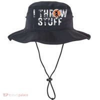 I Throw Stuff Discus Track And Field Athlete Throwers Gifts Bucket Hat thumb 0