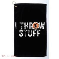 I Throw Stuff Discus Track And Field Athlete Throwers Gifts Golf Towel thumb 0