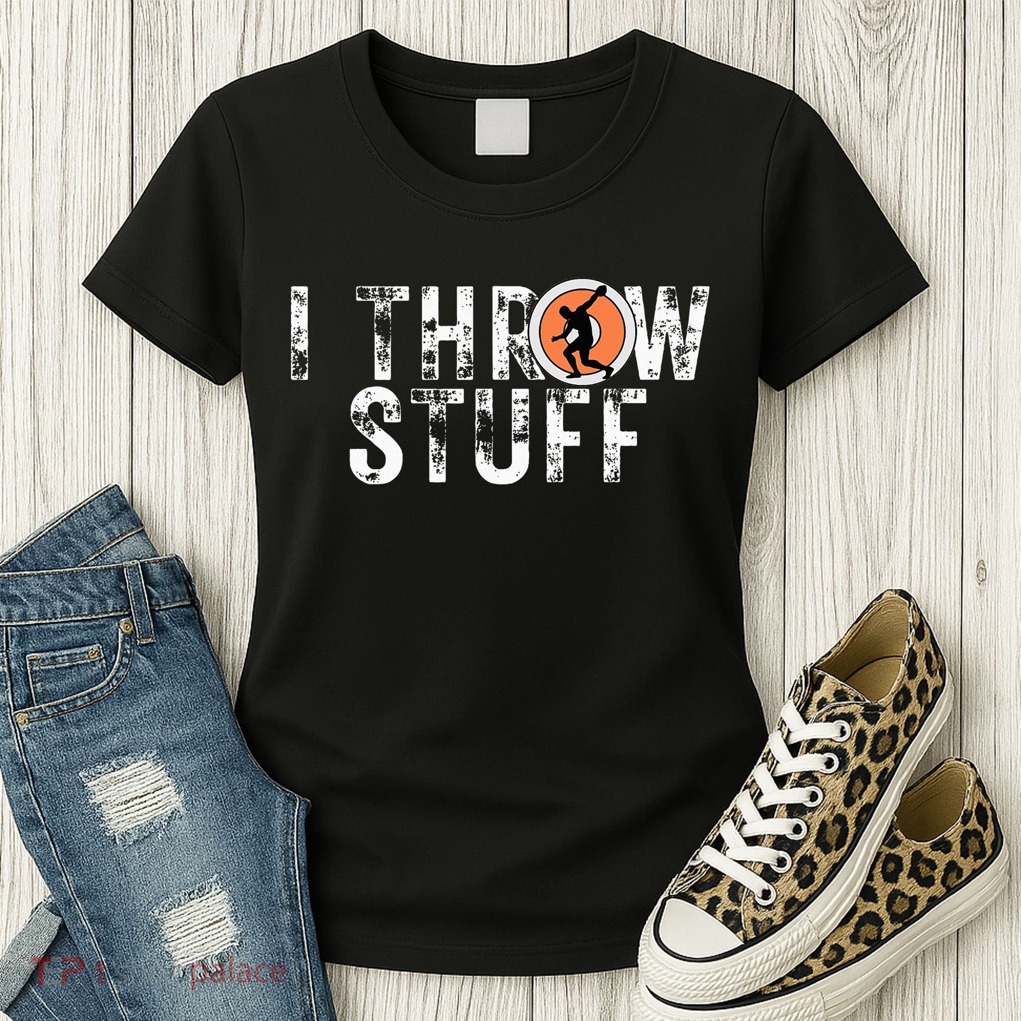 I Throw Stuff Discus Track And Field Athlete Throwers Gifts Women's T-Shirt