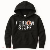 I Throw Stuff Discus Track And Field Athlete Throwers Gifts Kids Hoodie thumb 0