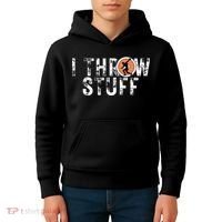 I Throw Stuff Discus Track And Field Athlete Throwers Gifts Kids Hoodie thumb 4