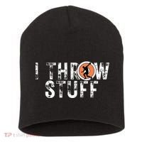 I Throw Stuff Discus Track And Field Athlete Throwers Gifts Short Acrylic Beanie thumb 0