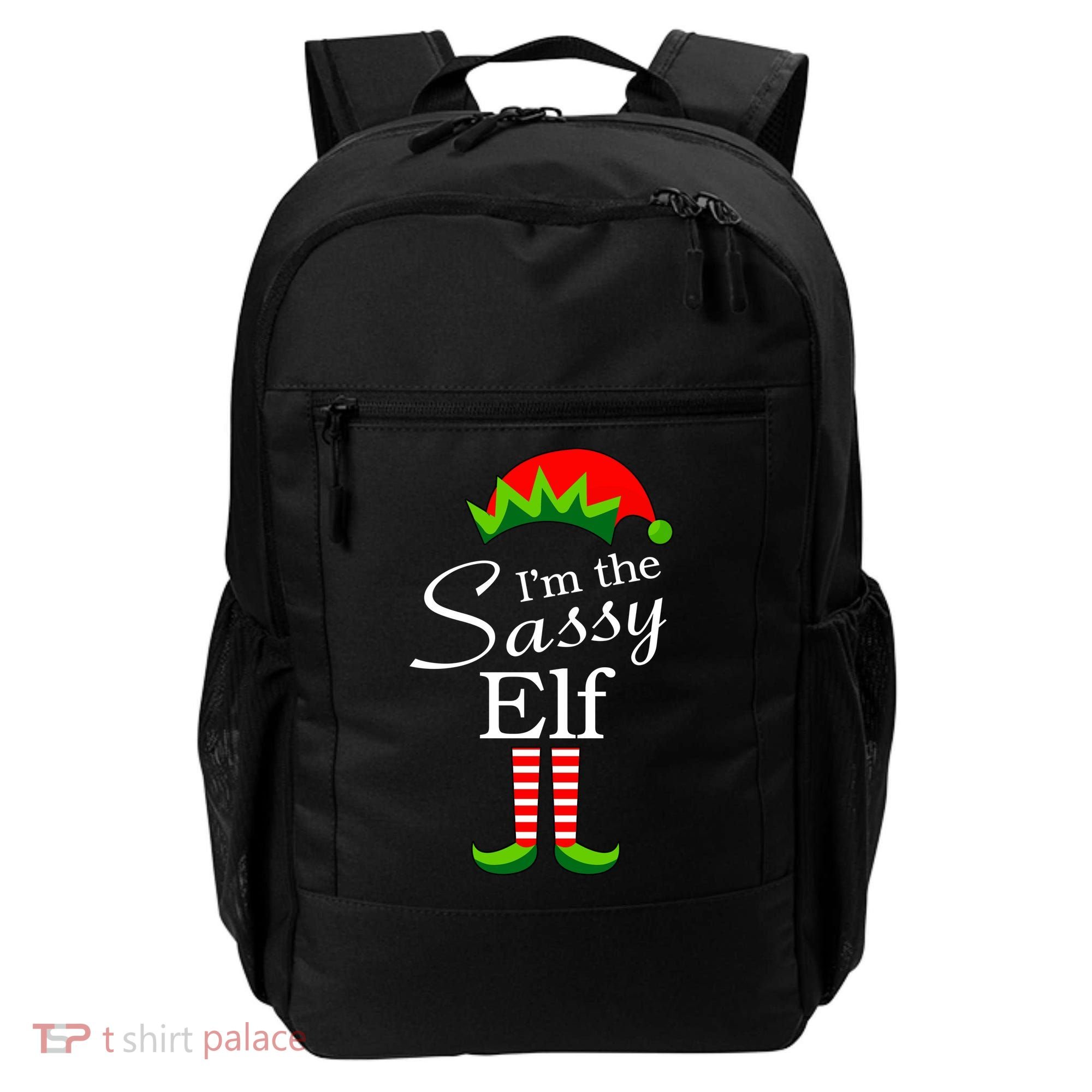 The Sassy Elf Funny Christmas Family Matching Backpack