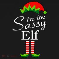 The Sassy Elf Funny Christmas Family Matching Women's Hoodie thumb 2
