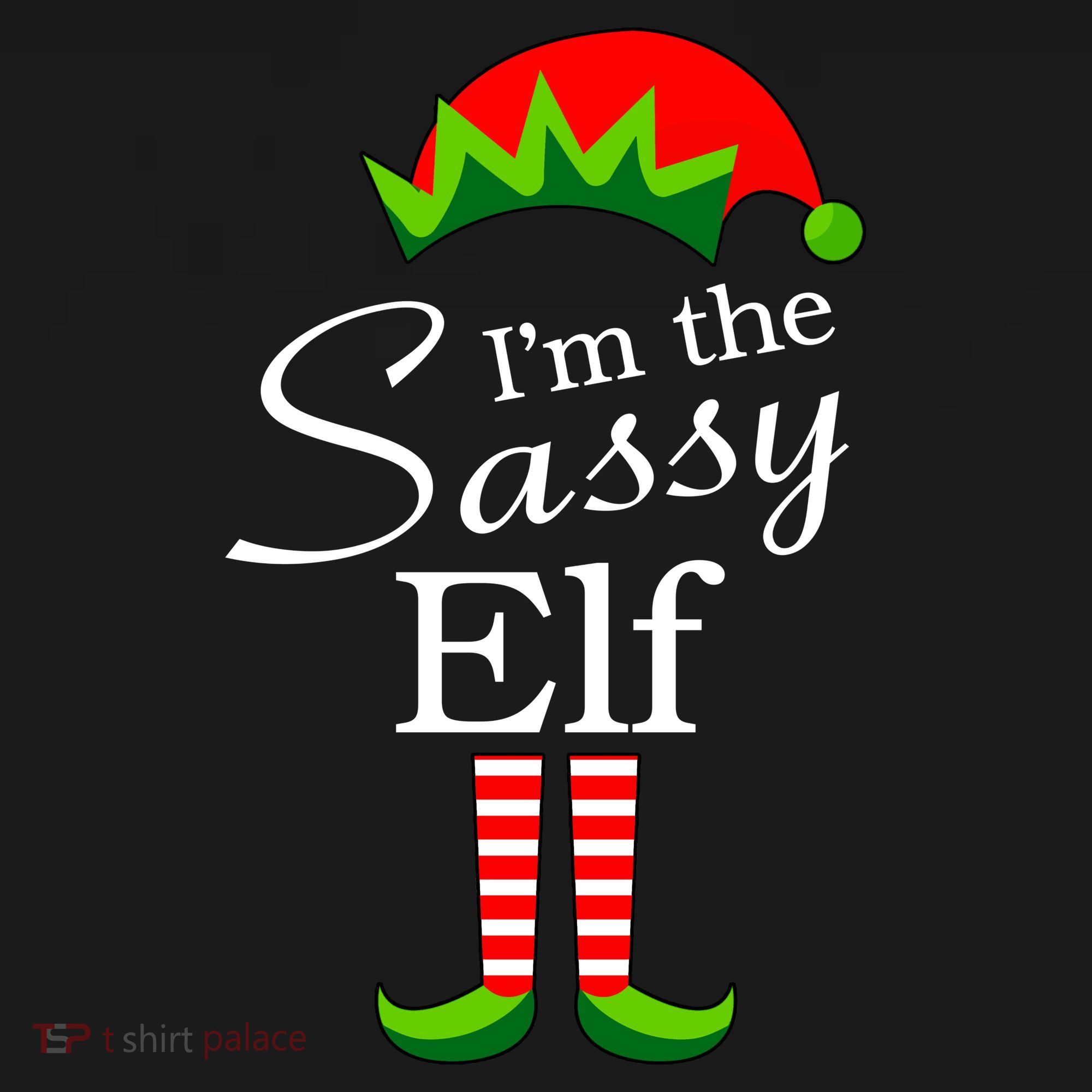 The Sassy Elf Funny Christmas Family Matching Women's Tank Top