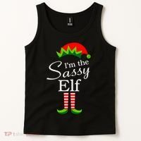 The Sassy Elf Funny Christmas Family Matching Tank Top thumb 2