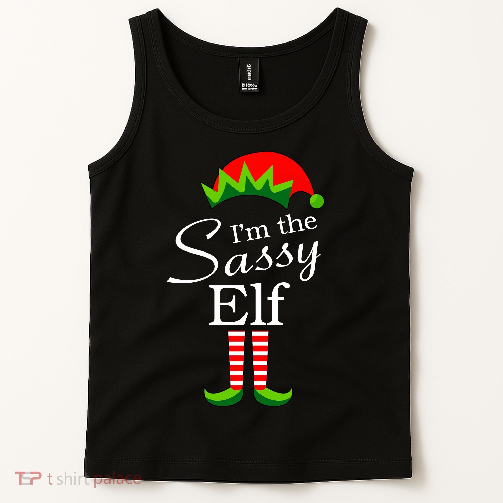 The Sassy Elf Funny Christmas Family Matching Tank Top