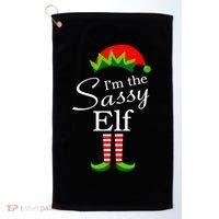 The Sassy Elf Funny Christmas Family Matching Golf Towel thumb 0