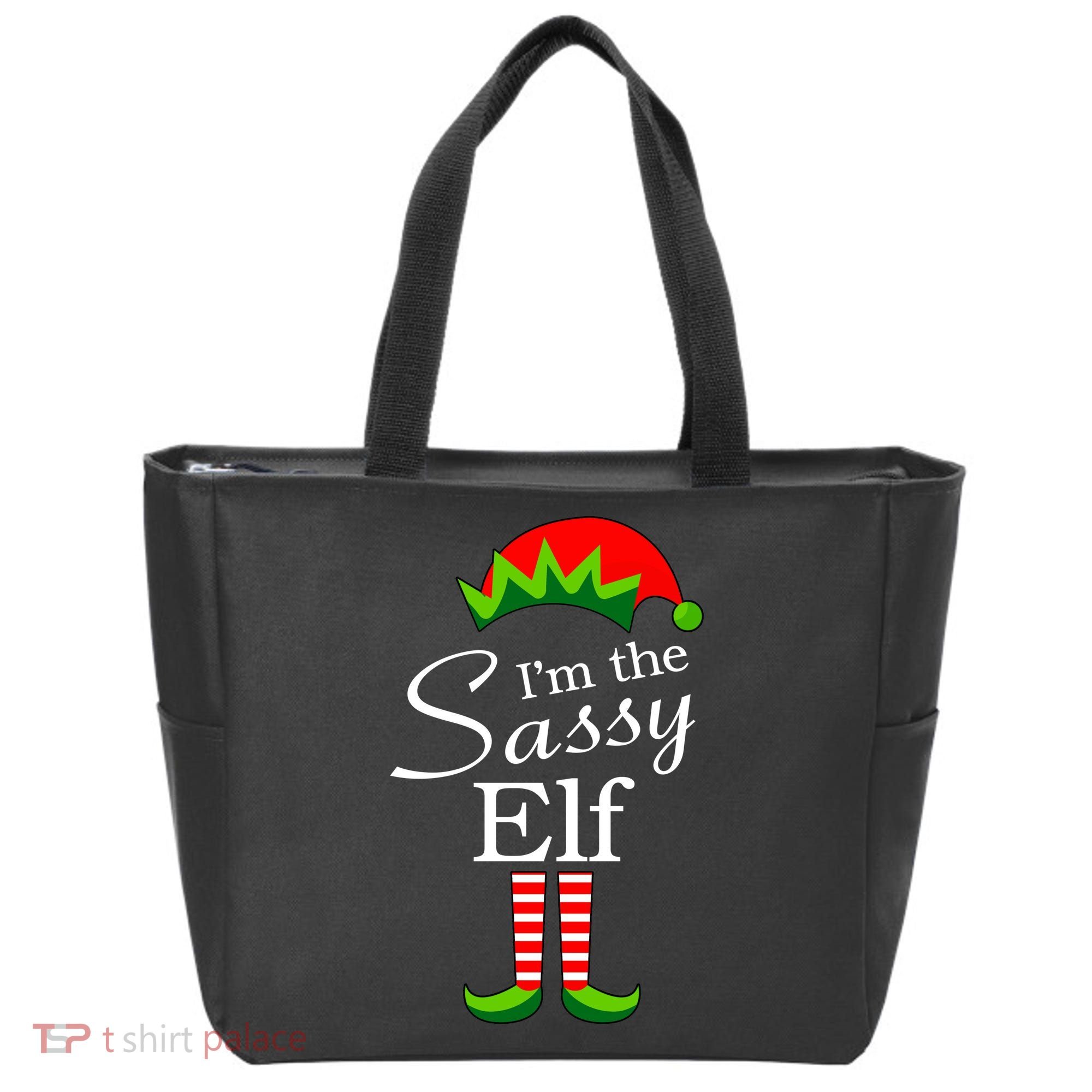 The Sassy Elf Funny Christmas Family Matching Tote Bag
