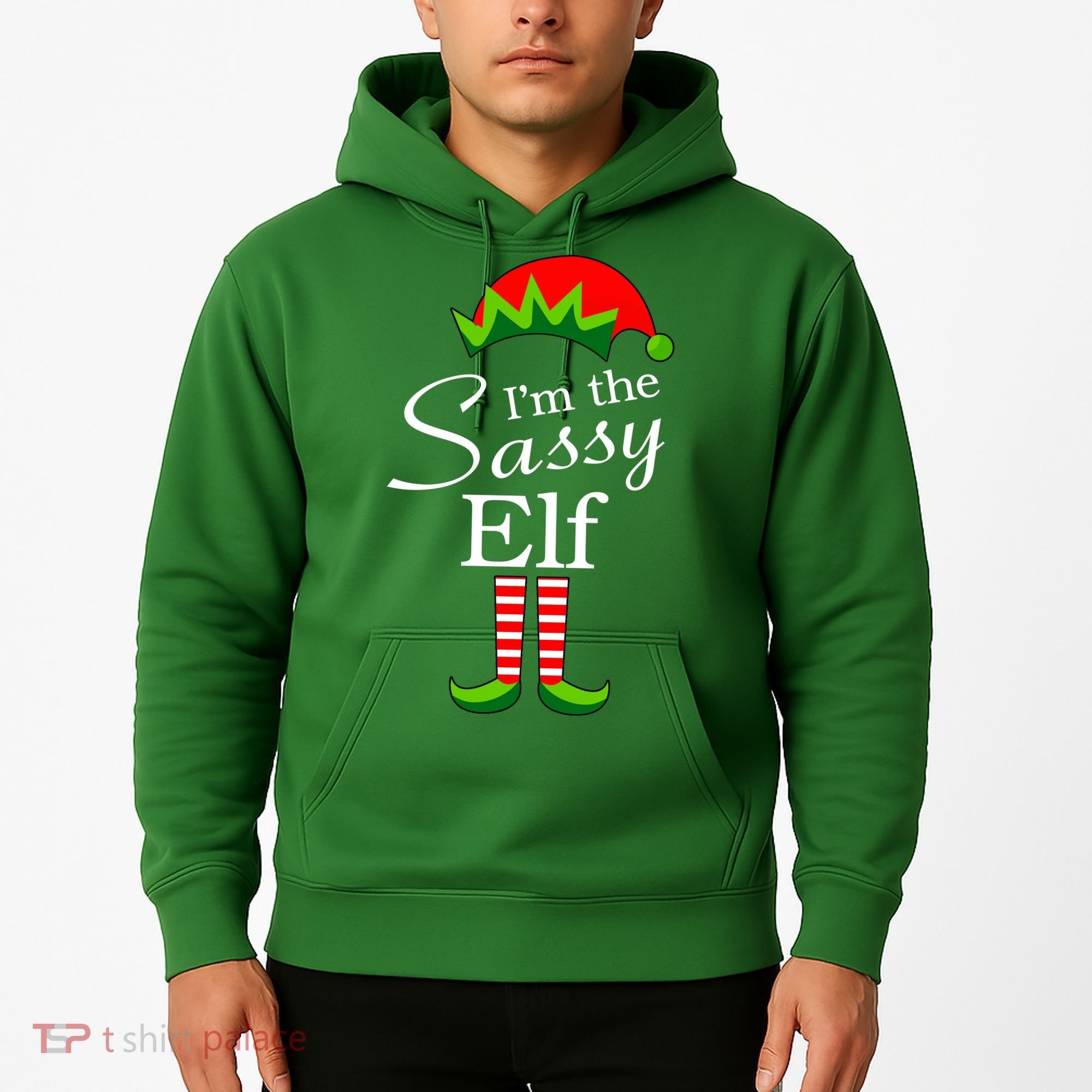 The Sassy Elf Funny Christmas Family Matching Hoodie