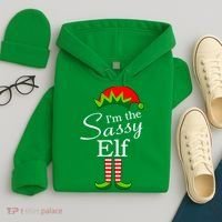 The Sassy Elf Funny Christmas Family Matching Hoodie thumb 4