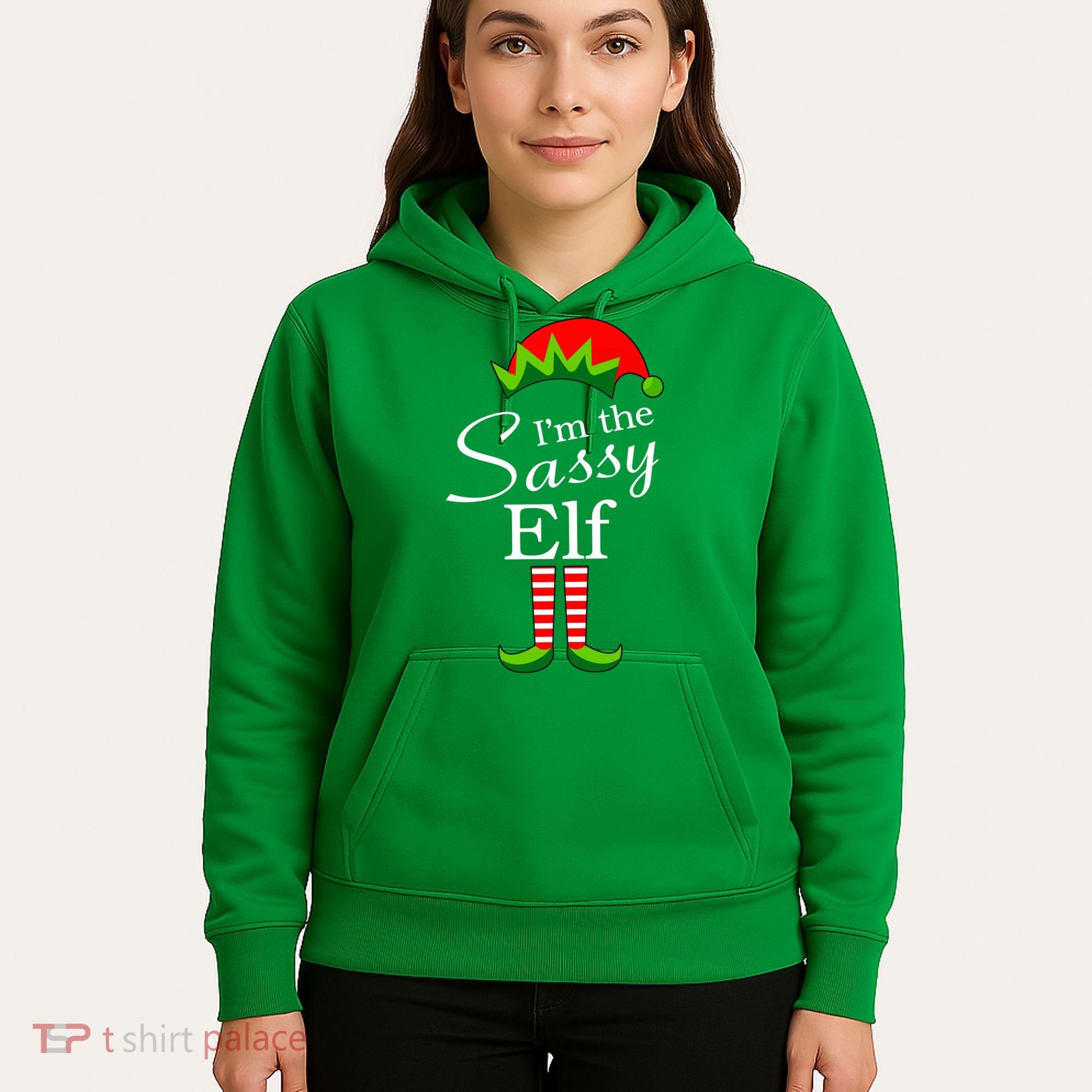 The Sassy Elf Funny Christmas Family Matching Hoodie