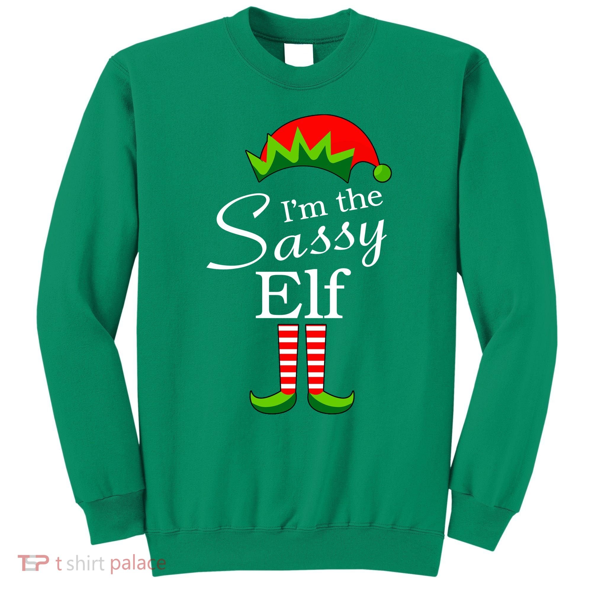 The Sassy Elf Funny Christmas Family Matching Sweatshirt