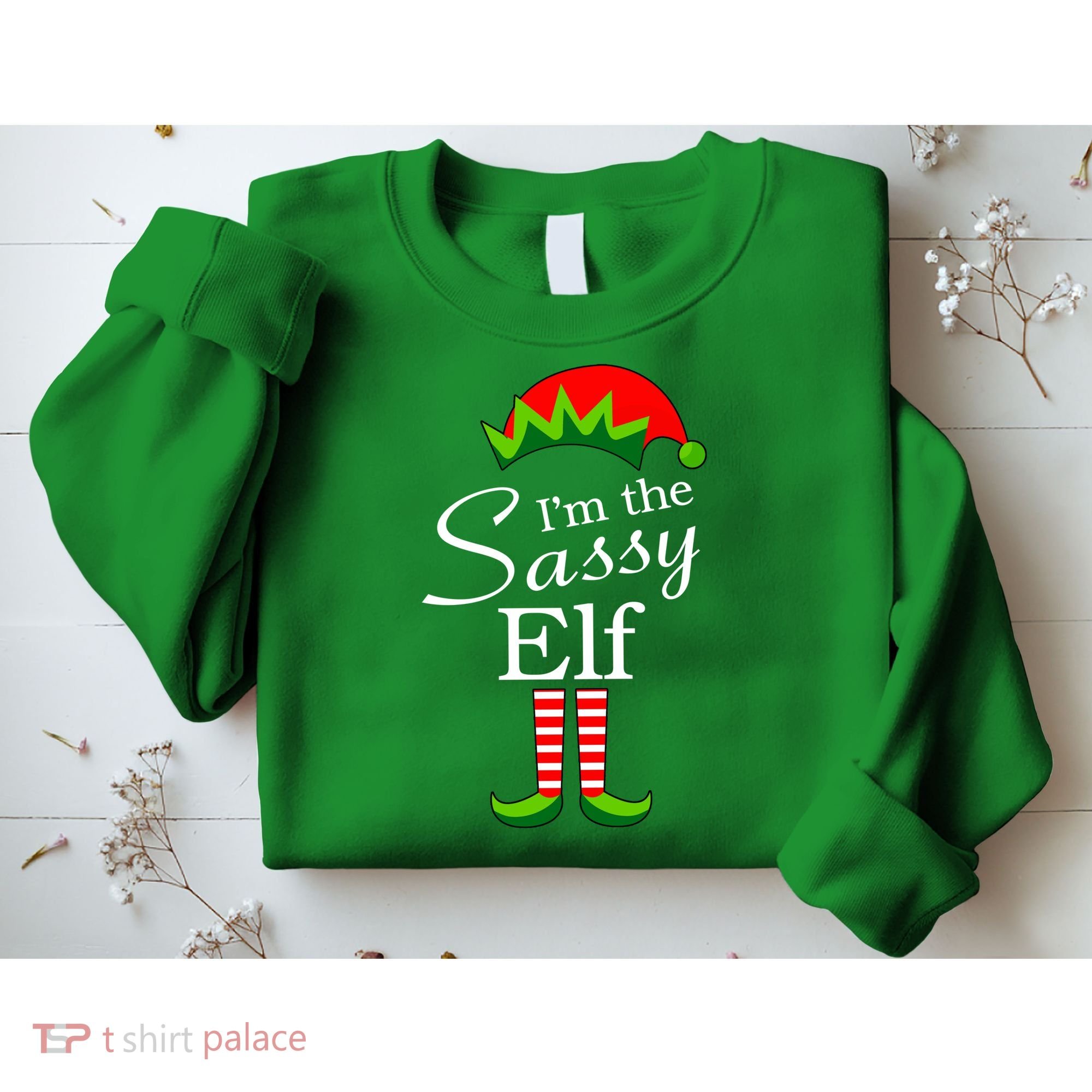 The Sassy Elf Funny Christmas Family Matching Sweatshirt