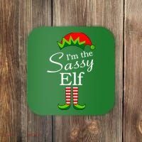 The Sassy Elf Funny Christmas Family Matching Coaster thumb 0