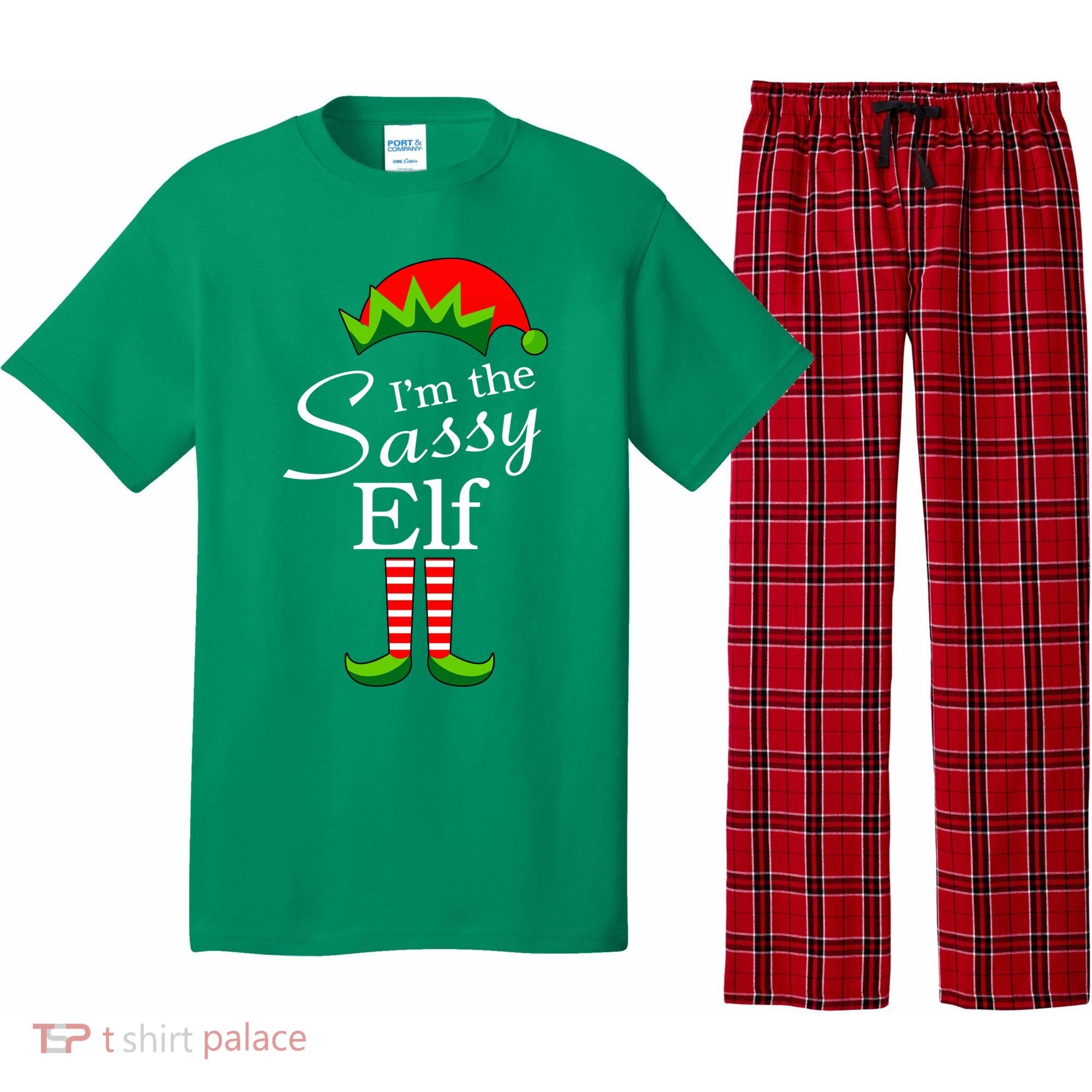 The Sassy Elf Funny Christmas Family Matching Pajama Set