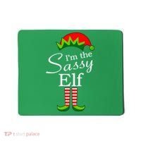 The Sassy Elf Funny Christmas Family Matching Mousepad thumb 0