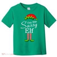 The Sassy Elf Funny Christmas Family Matching Toddler T-Shirt thumb 0