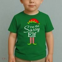 The Sassy Elf Funny Christmas Family Matching Toddler T-Shirt thumb 2