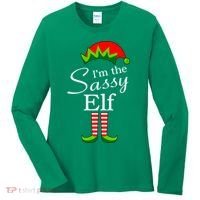 The Sassy Elf Funny Christmas Family Matching Women's Long Sleeve Shirt thumb 0