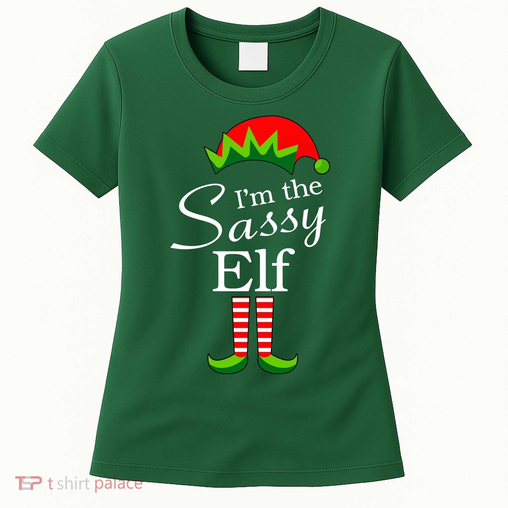The Sassy Elf Funny Christmas Family Matching Women's T-Shirt