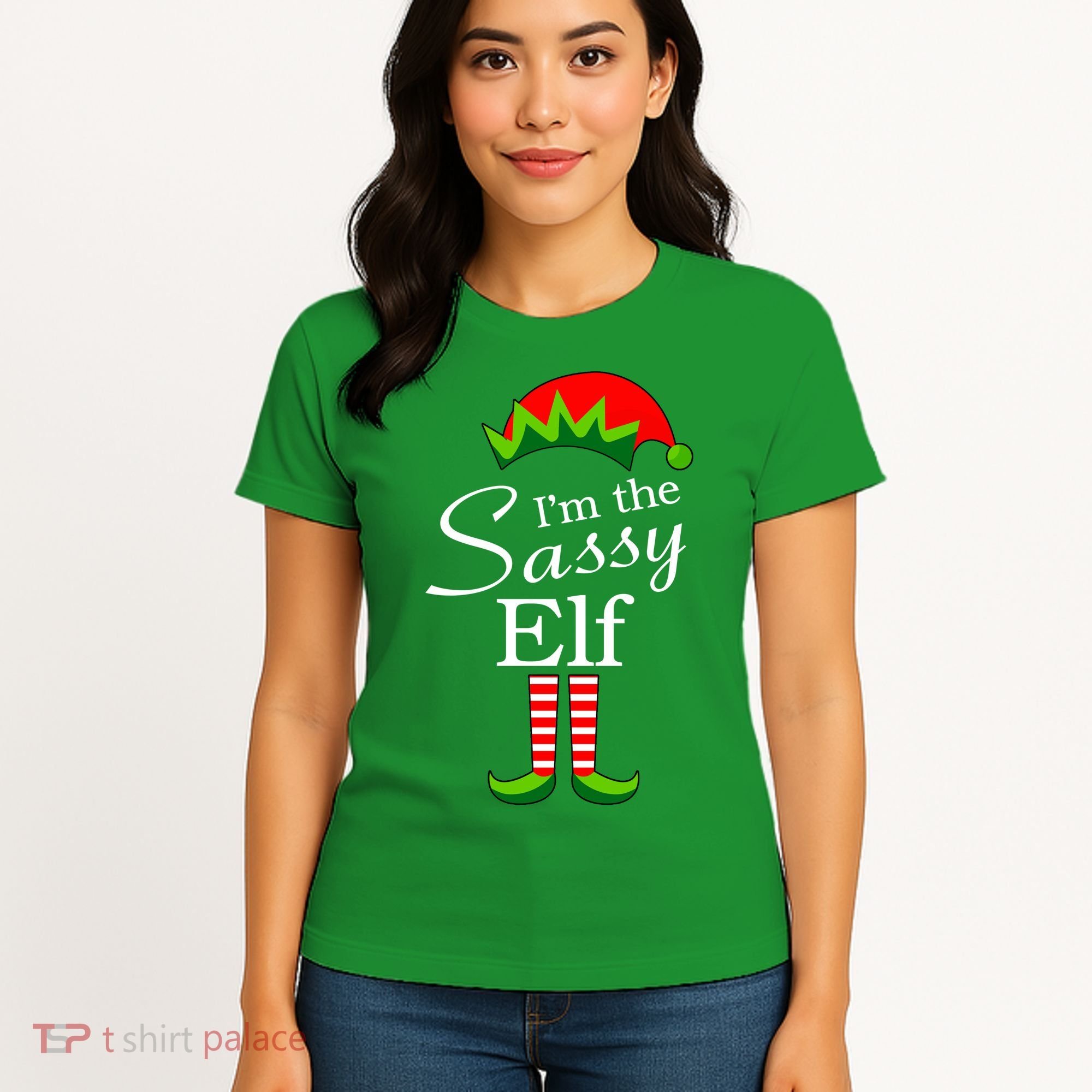 The Sassy Elf Funny Christmas Family Matching Women's T-Shirt