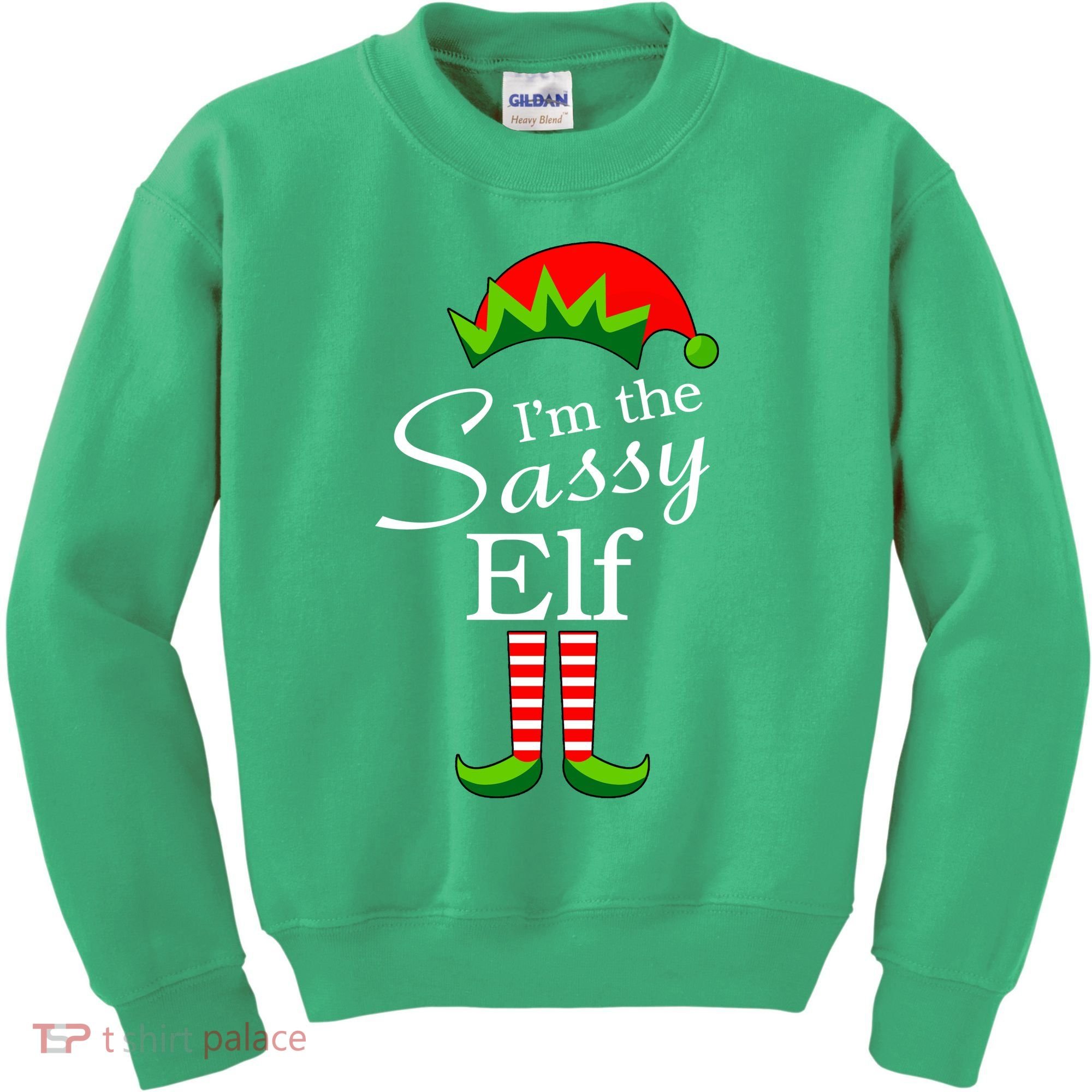 The Sassy Elf Funny Christmas Family Matching Kids Sweatshirt