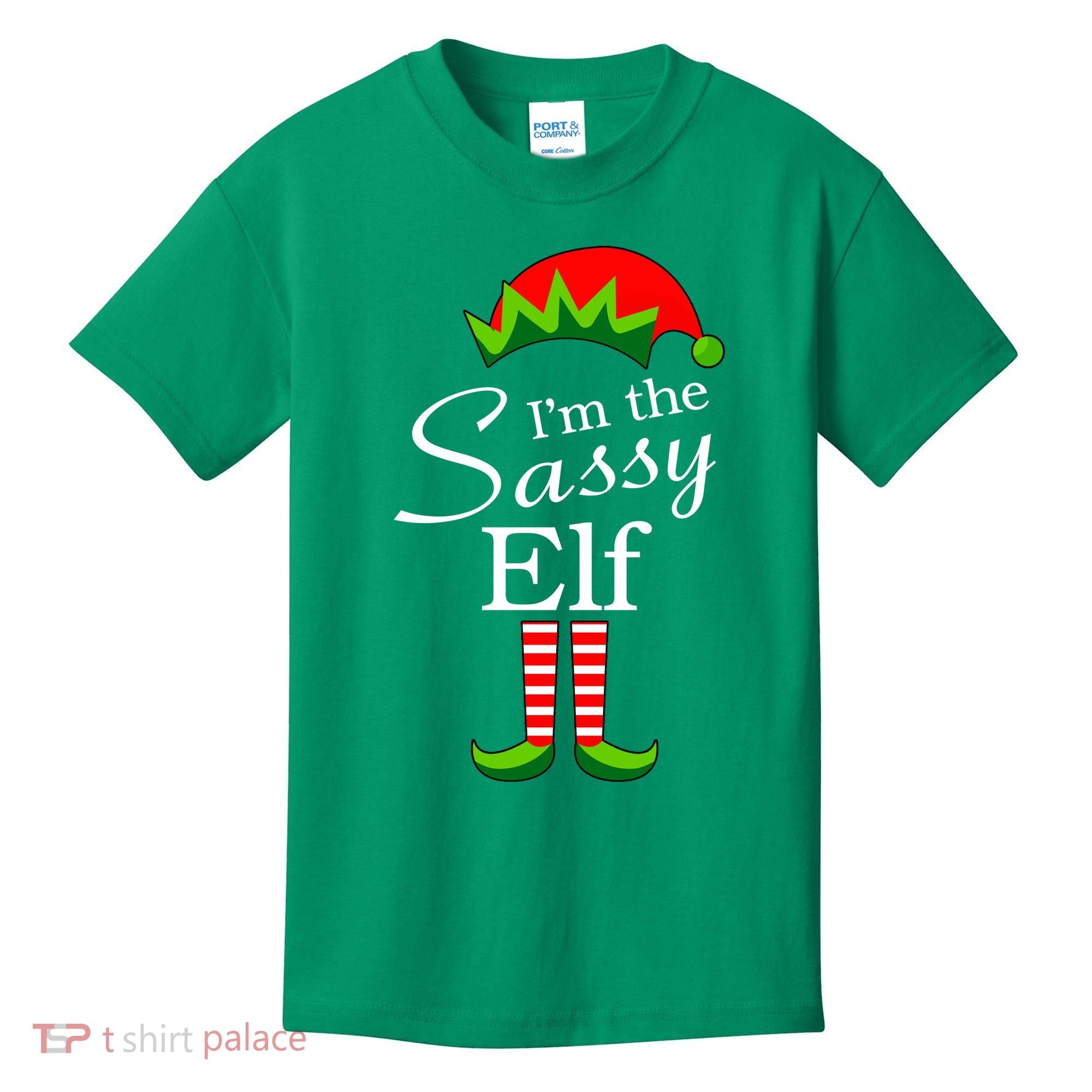 The Sassy Elf Funny Christmas Family Matching Kids T-Shirt