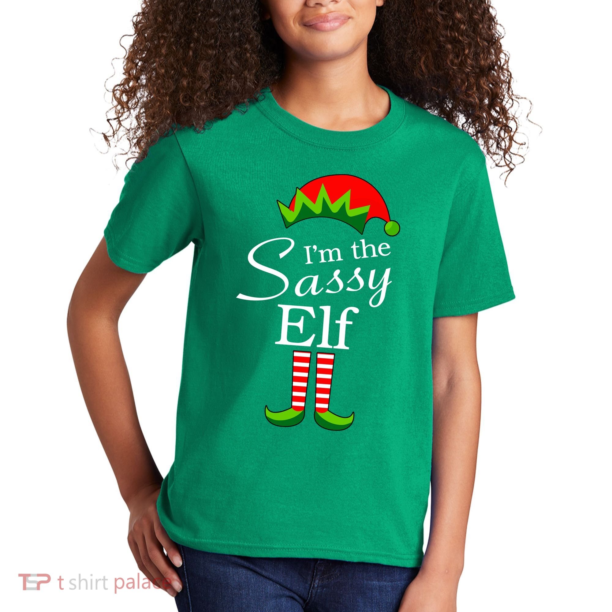 The Sassy Elf Funny Christmas Family Matching Kids T-Shirt