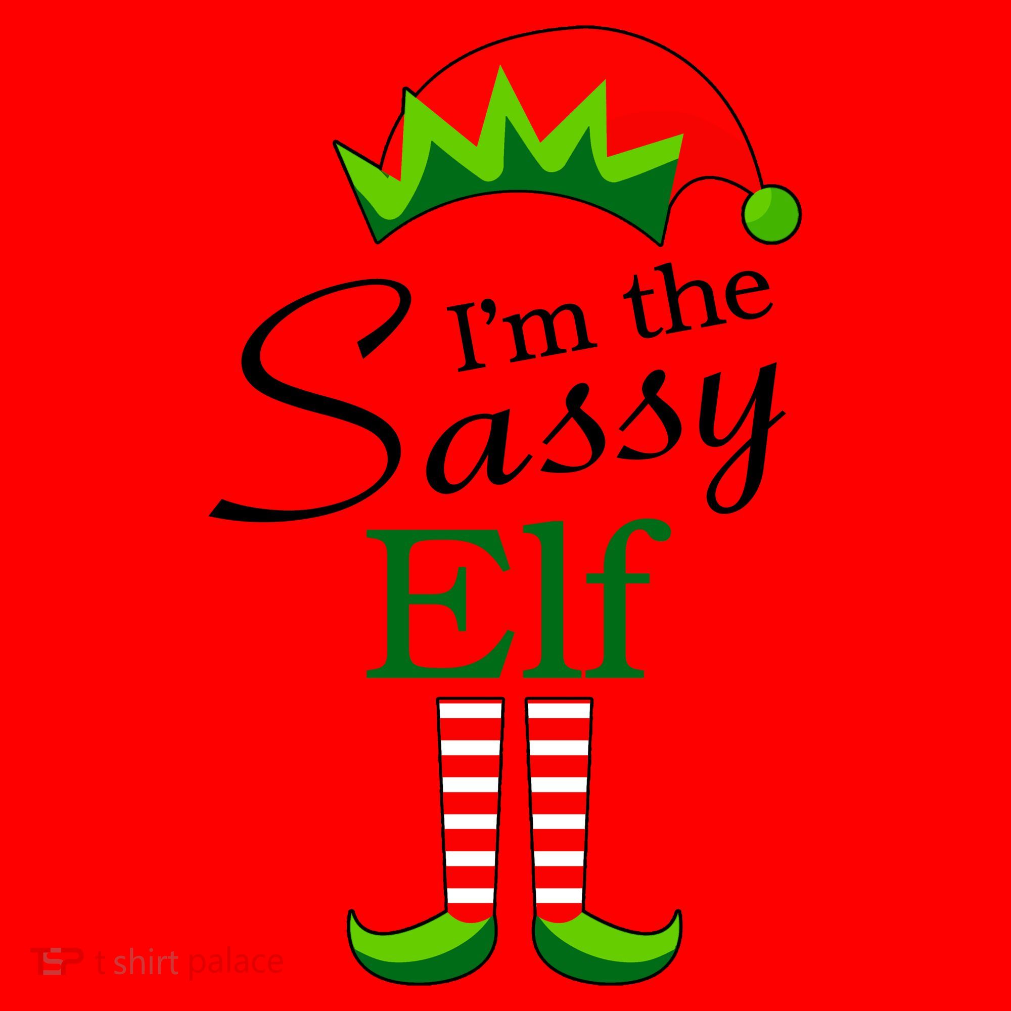 The Sassy Elf Funny Christmas Family Matching Santa Hat