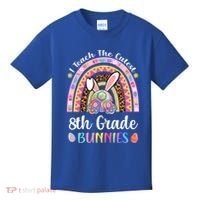 I Teach The Cutest 8th Grade Bunnies Teacher Easter Rainbow Cute Gift Kids T-Shirt thumb 0