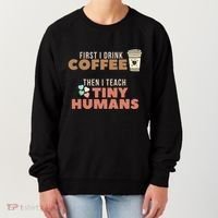 I Teach Tiny Hu Back To School Preschool Daycare Teacher Cool Gift Women's Sweatshirt thumb 0