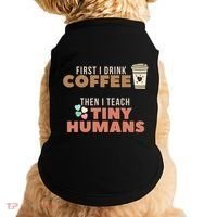 I Teach Tiny Hu Back To School Preschool Daycare Teacher Cool Gift Doggie Tank thumb 0