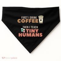 I Teach Tiny Hu Back To School Preschool Daycare Teacher Cool Gift USA-Made Doggie Bandana thumb 0