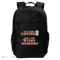 I Teach Tiny Hu Back To School Preschool Daycare Teacher Cool Gift Backpack thumb 0