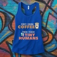 I Teach Tiny Hu Back To School Preschool Daycare Teacher Cool Gift Women's Tank Top thumb 3