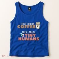 I Teach Tiny Hu Back To School Preschool Daycare Teacher Cool Gift Tank Top thumb 2