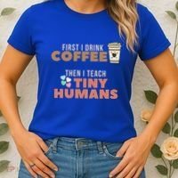 I Teach Tiny Hu Back To School Preschool Daycare Teacher Cool Gift Women's T-Shirt thumb 2