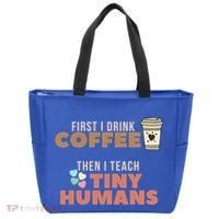 I Teach Tiny Hu Back To School Preschool Daycare Teacher Cool Gift Tote Bag thumb 0