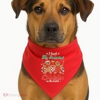 I Teach The Smartest Cookies In The Batch Teacher Christmas USA-Made Doggie Bandana thumb 1